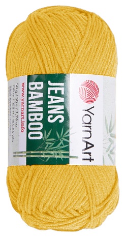 Моток YarnArt Jeans Bamboo 107 - Горчичный 150 м 50 г