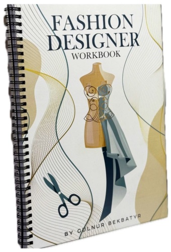 Блокнот Fashion designer workbook-дизайнер , тігіншіге арналған көмекші қолдәптер, A4, 80 л, голубой