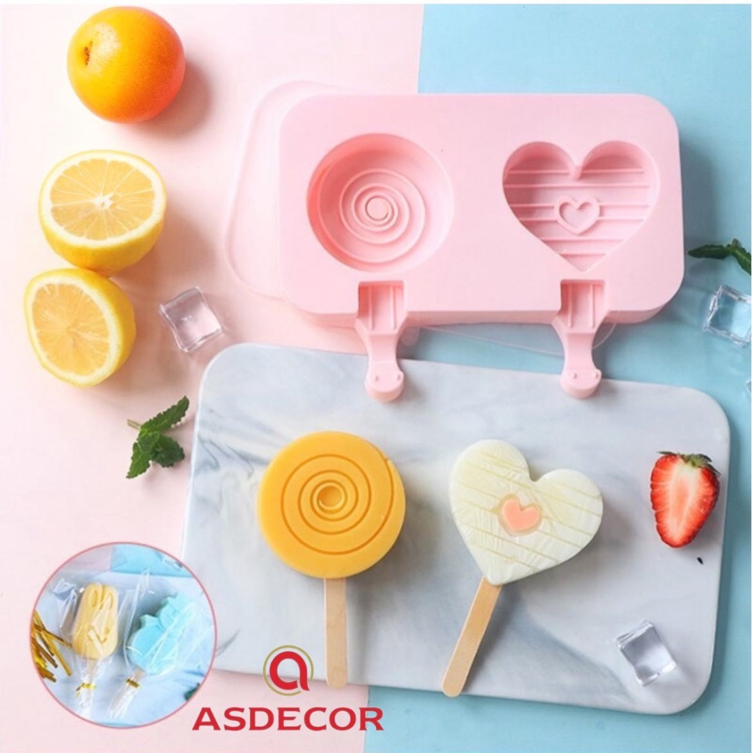 Asdecor для мороженого 1329ФССК Сердечко и круг, силикон