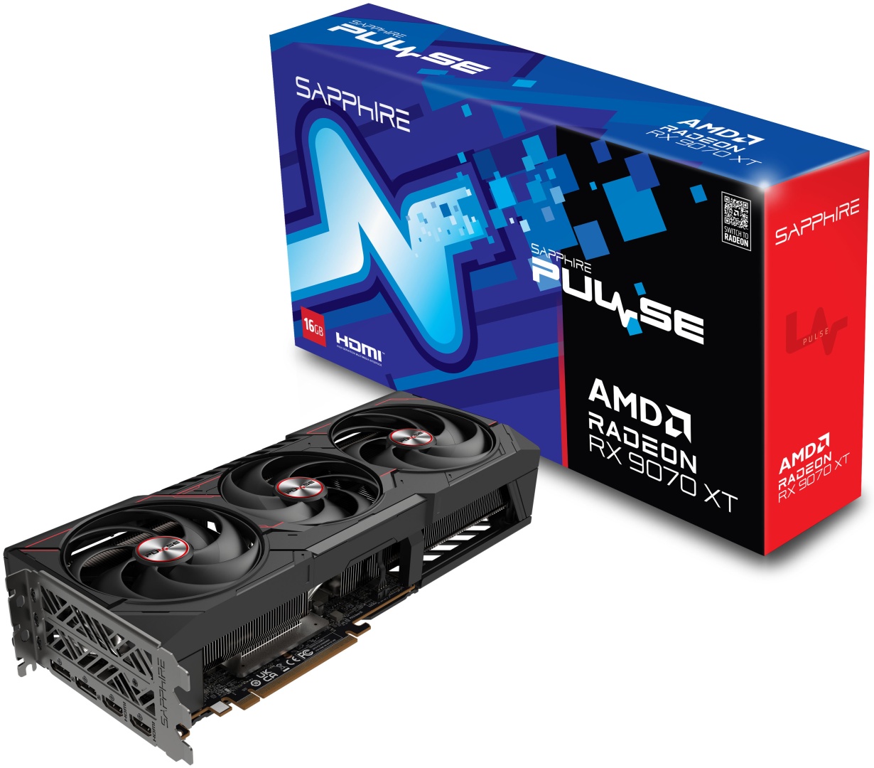 Видеокарта Sapphire AMD Radeon RX 9070 XT PULSE GAMING 16 Гб