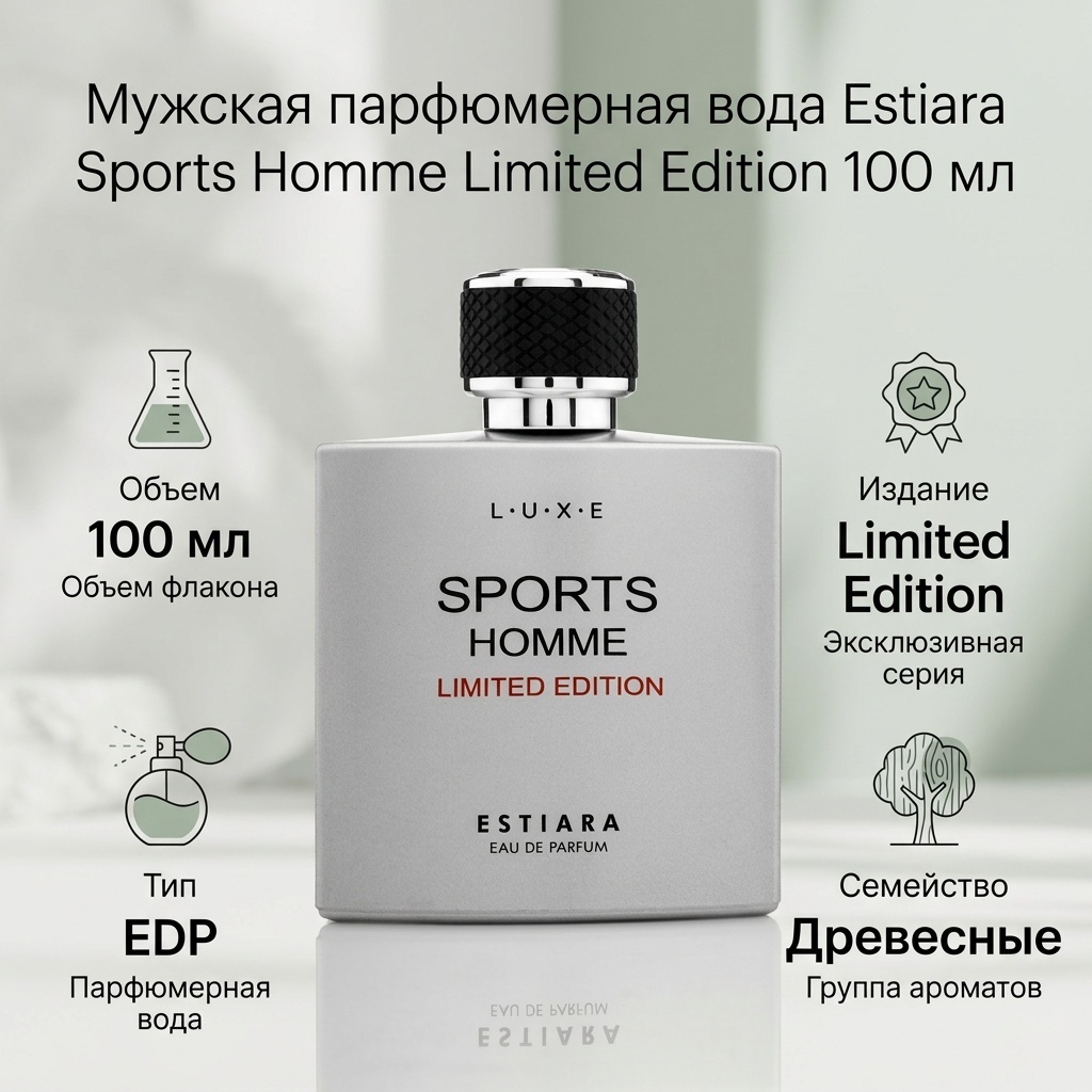 Estiara Sports Homme Limited Edition парфюмерная вода EDP 100 мл