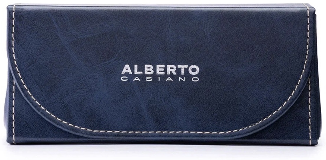 Жесткий футляр Alberto Casiano искусственная кожа, 7 x 16 см синий