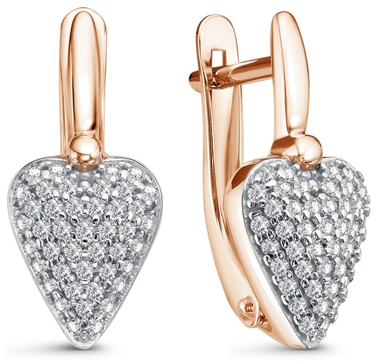 Серьги ИМПЕРИАЛ с3507-0120 вес 3.2 г золото, бриллиант