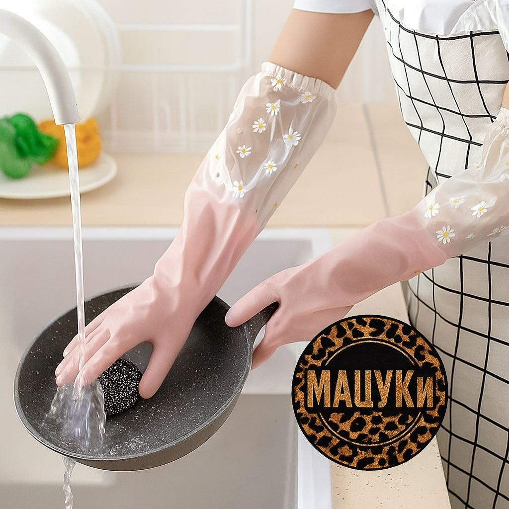 Перчатки 2 шт 30393463_328711683 белый, розовый 2 шт