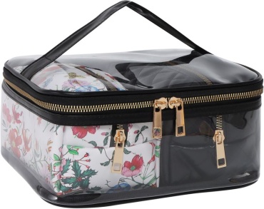 Daniele Patrici косметичка искусственная кожа белый, черный 20X22 см