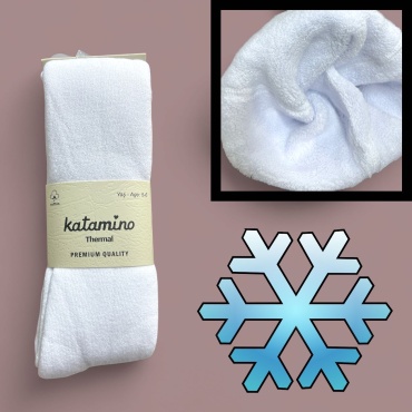 Колготки Махровые, классические Katamino белый