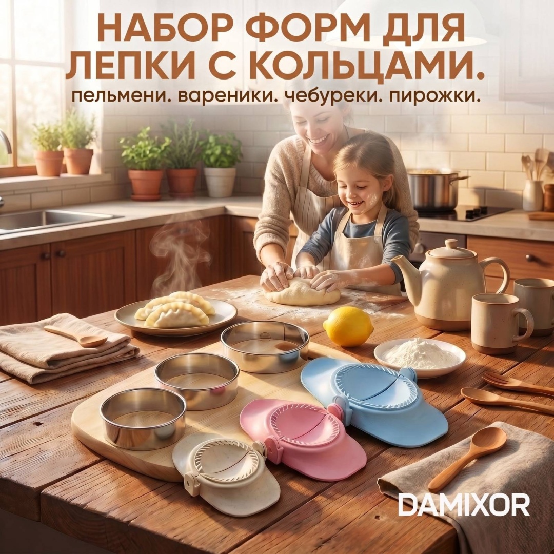 Форма для пельменей и вареников нержавеющая сталь, пластик 6 шт