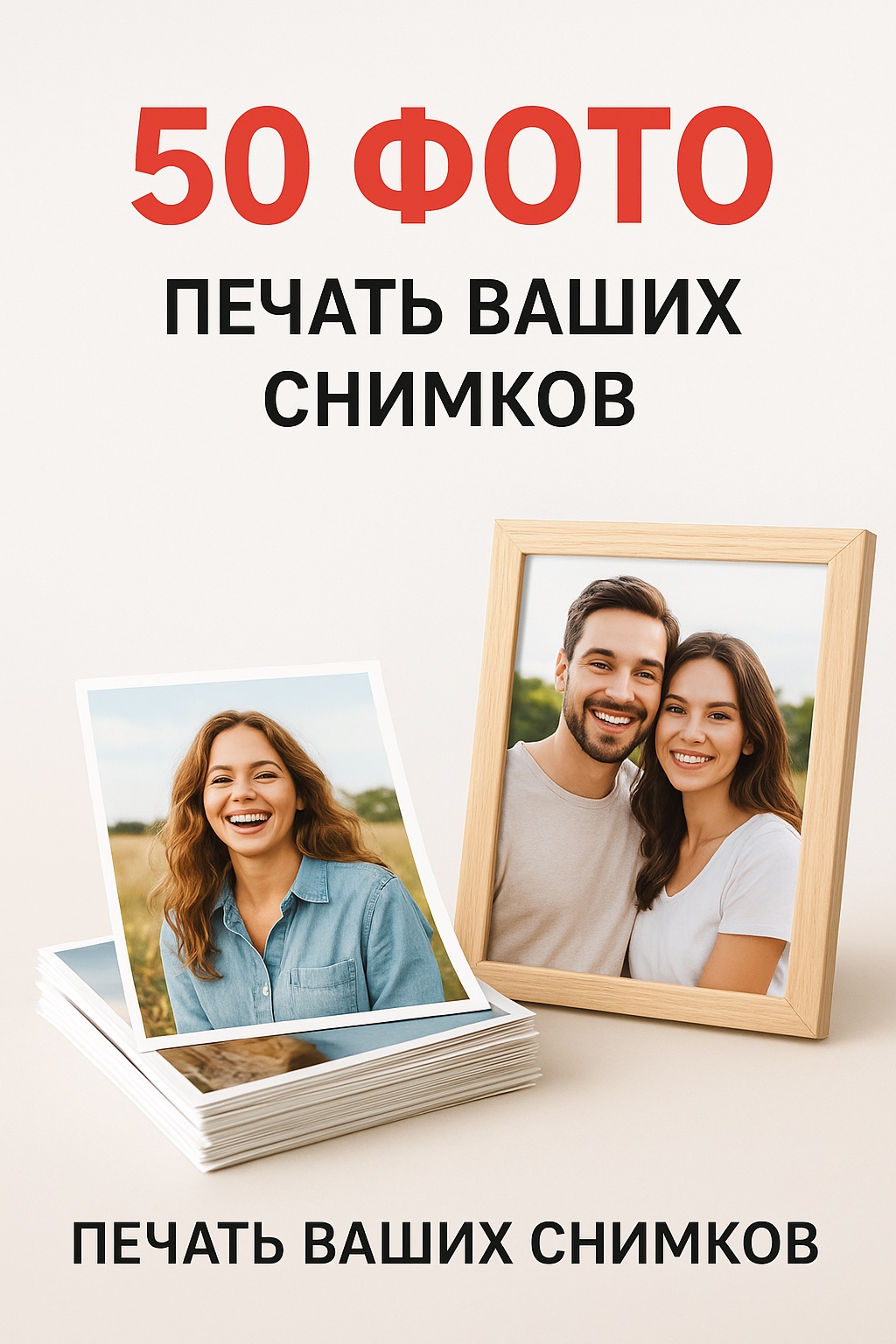 Фотокнига Распечатка фотографий 50 штук (10*15) памятный формат 10x15