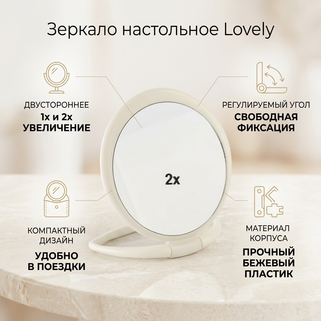 Lovely зеркало настольное