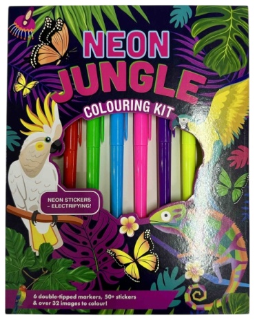 Hinkler Kaleidoscope Colouring Kit Neon Jungle