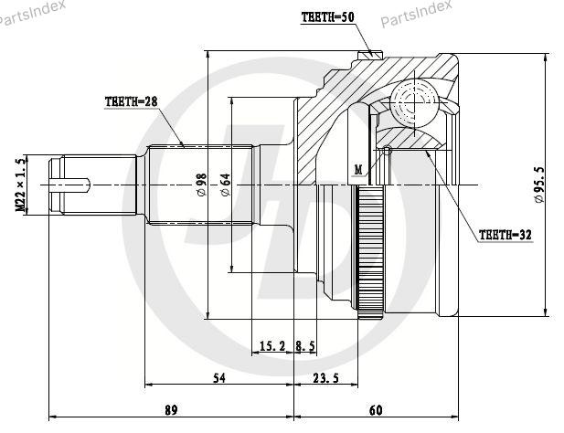 JD ШРУС JCT0009A