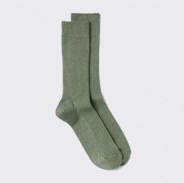 Носки Uniqlo 1 пара хаки, зеленый 23-25 см
