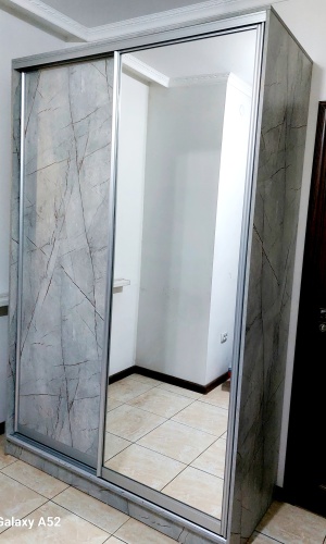 Шкаф-купе LuX MebeL LUX_MEBEL , 150x230х60 см, светло серый