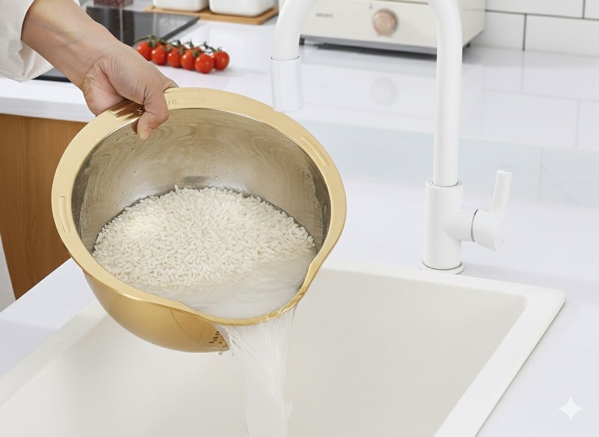Миска-дуршлаг 476907601 24 см нержавеющая сталь, 1 л 1 шт