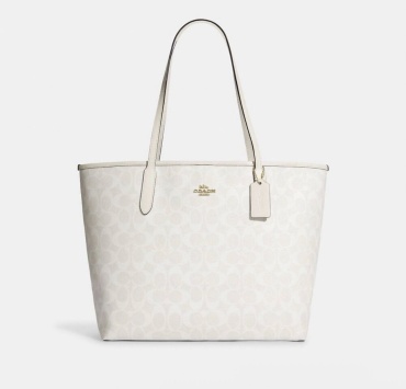 Сумка тоут Coach канвас белый