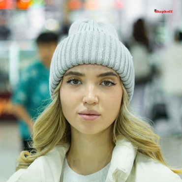 Шапка Shapkoff размер 56, 57, 58, 59, светло-серый