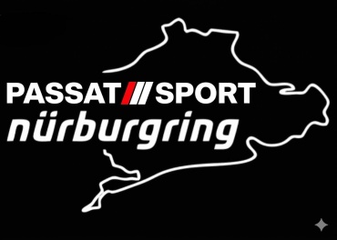 NAKLEY_VINIL. Volkswagen Passat Nurburgring. Фольцваген Пассат. Белая 15×10см