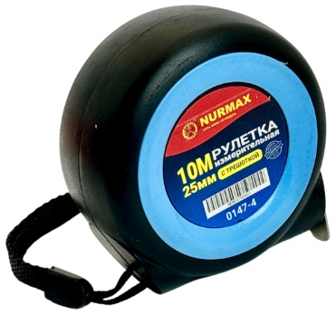 Nurmax рулетка строительная 0147-4, 10 м х 25 мм