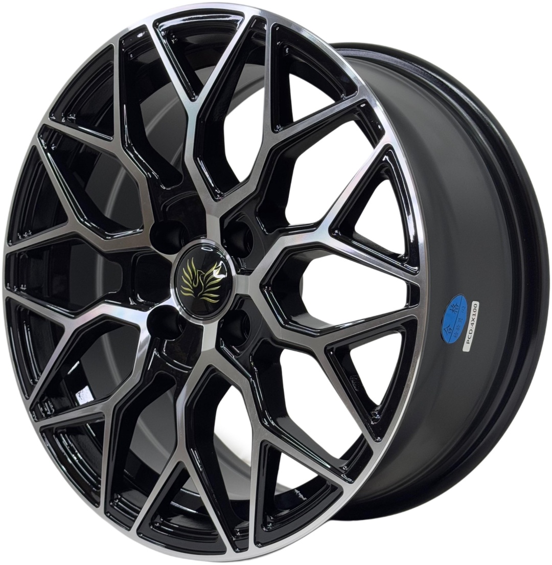 Yixing 9547WW 7x16/4x100 D67.1 ET35 4 диска черный, хром