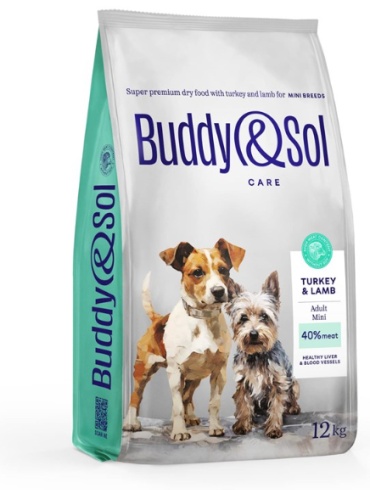 Buddy&Sol CARE ADULT MINI для собак мелких пород индейка/ягненок 12 кг