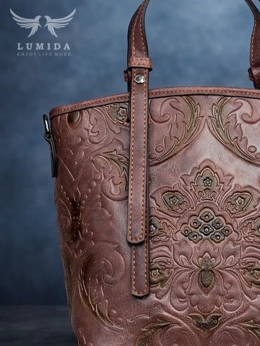 Мини-сумка Lumida натуральная кожа розовый