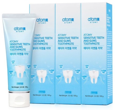 Atomy зубная паста Sensitive Teeth and Gums 3 шт по 100 г