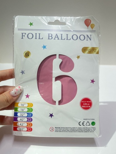 Воздушный шар Foil Balloon однотонный 1 шт, розовый