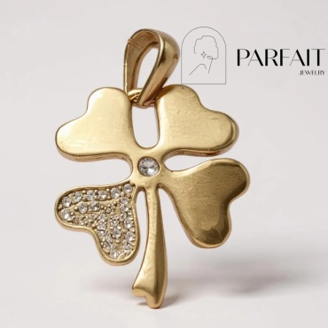 Подвеска PARFAIT JEWELRY GFC_PJ_Клевеp_16 вес 1.8 г золото, фианит