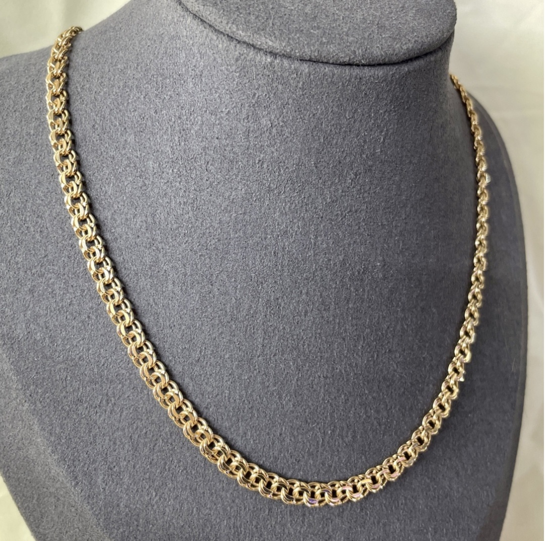 RJ Jewelry 611357622 длина 55 см, вес 4.23 г золото, плетение бисмарк