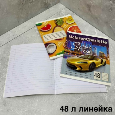 Общая тетрадь 30036951_392093032, 48 л, А5, линейка, мягкая обложка, 1 шт