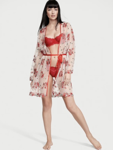 Кружевной халат Victoria’s Secret мультиколор