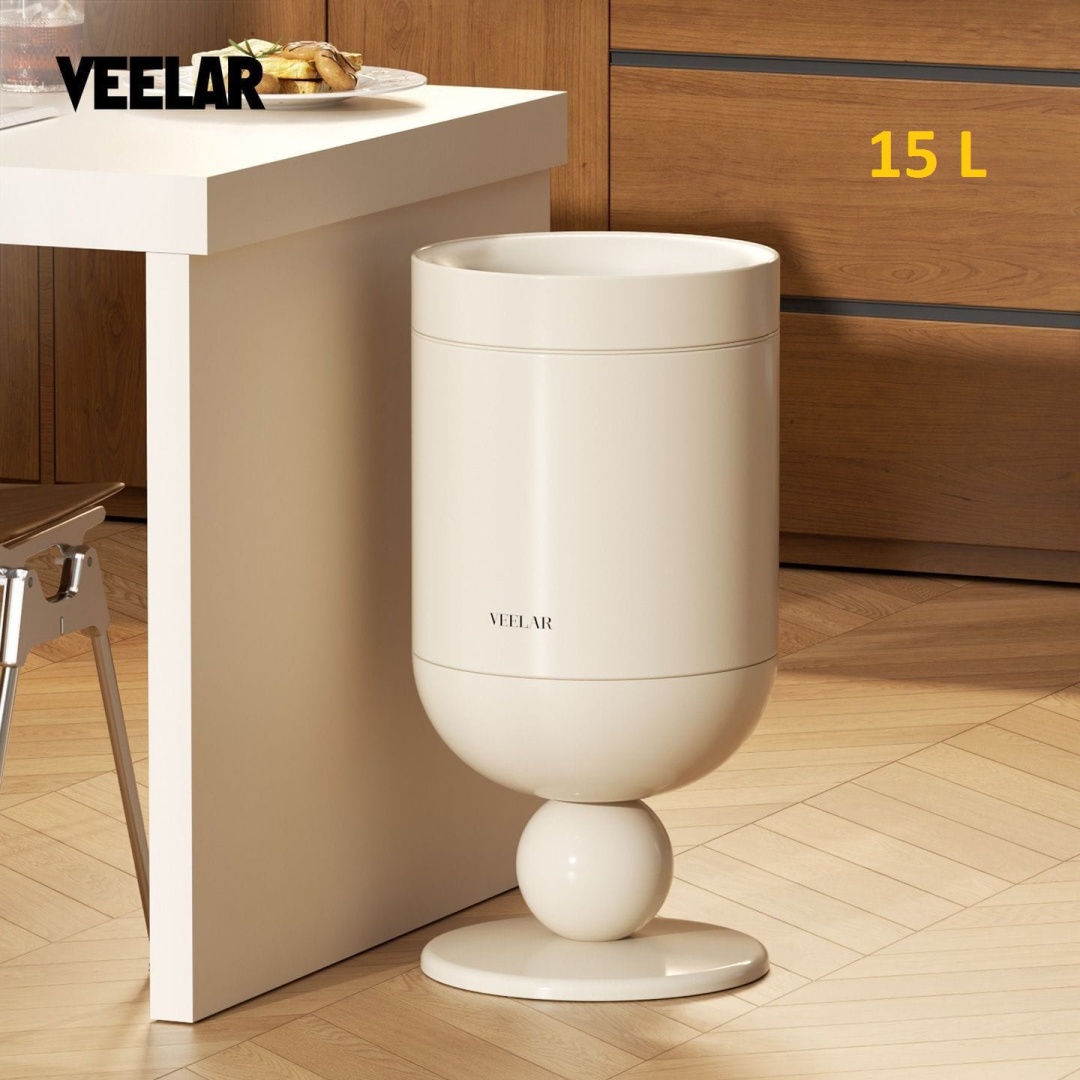 Мусорное ведро VEELAR 15 л 25x25x47.5 см, нержавеющая сталь, полипропилен