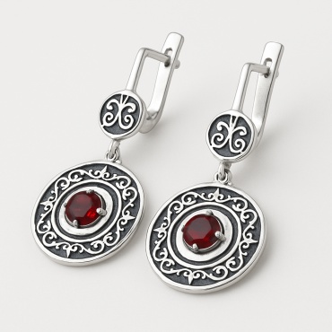 Серьги Кристалл-L С-2562-02-1 вес 7 г серебро, фианит