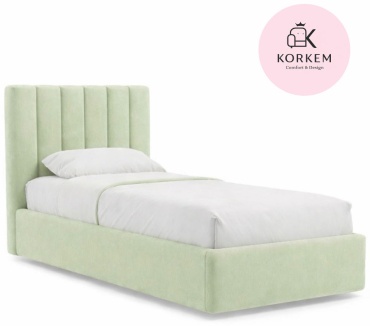 Кровать Korkem односпальная, 90x200 см (без матраса, без подъёмного механизма) светло-зеленый
