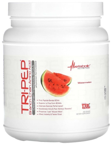 BCAA Metabolic Nutrition Tri-Pep, аминокислота с разветвленной цепью, арбуз, 400 г (14,1 унции) арбуз