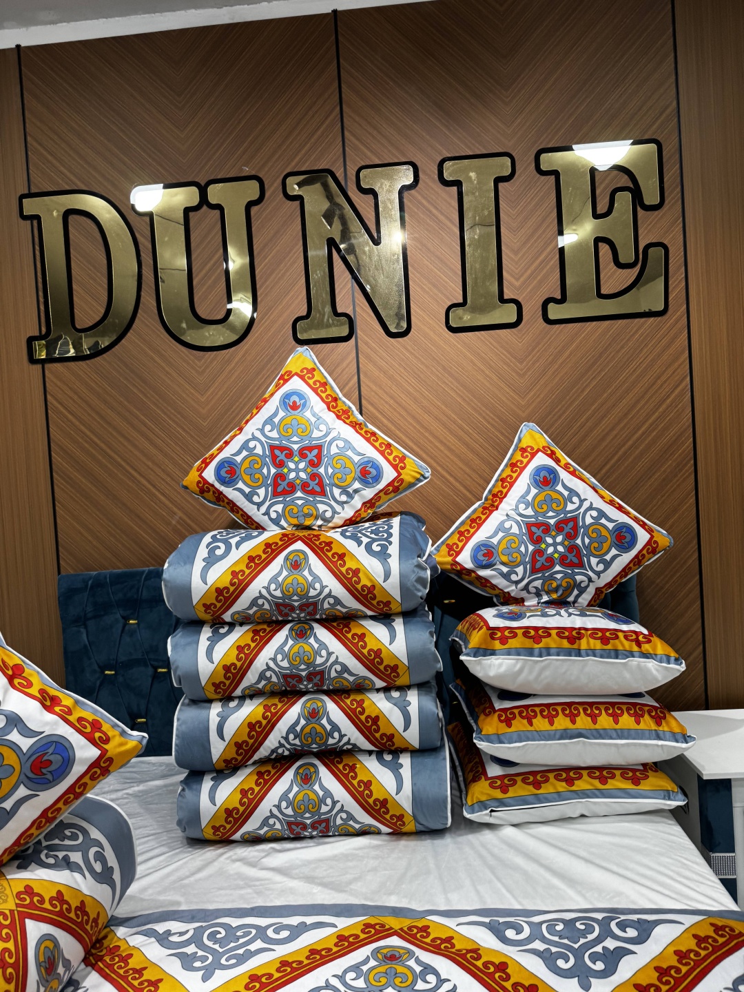 Dunie комплект корпе с подушками 225x80 см, хлопок, синтепон, серый