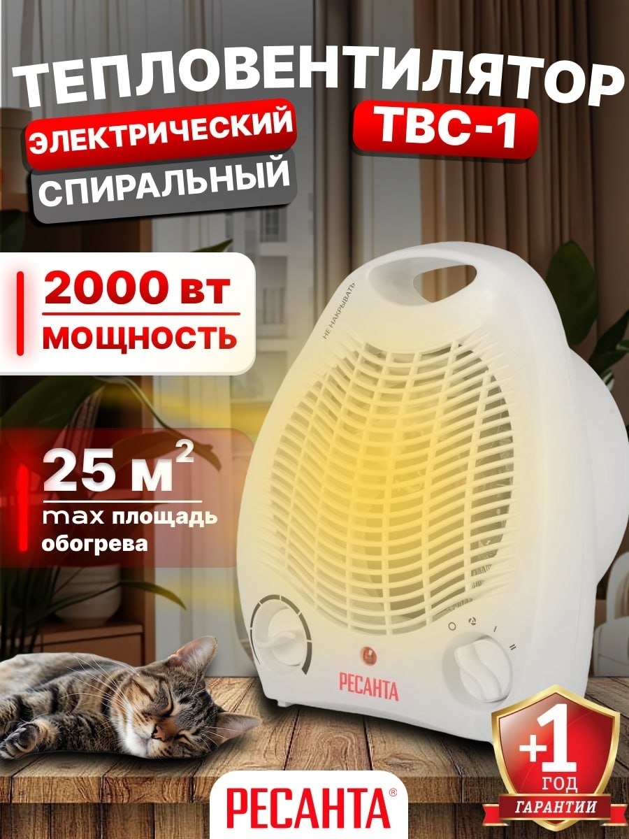 Тепловентилятор Ресанта ТВС-1 белый