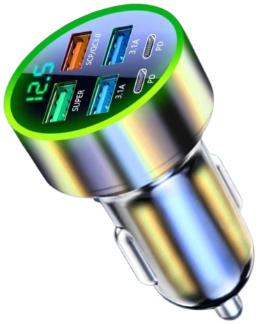 Auto USB Type-C, USB черный
