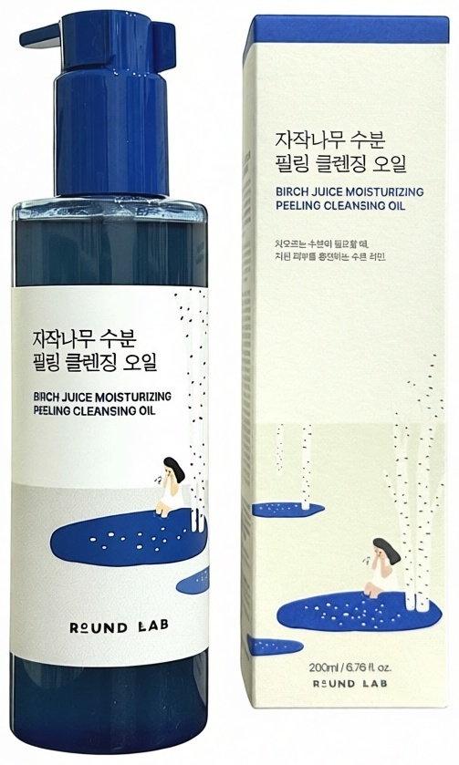 Round Lab Birch Juice Moisturizing Peeling Cleansing Oil гидрофильное масло 200 мл, фото 2