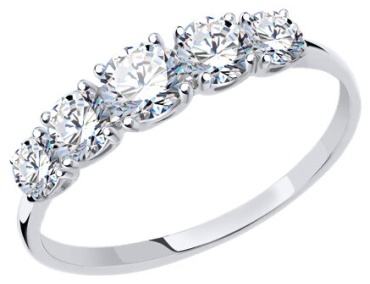 Diamant 52-110-00308-1 размер 16.5 вес 1.43 г золото, фианит
