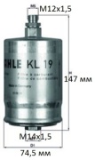 MAHLE KNECHT топливный фильтр KL19