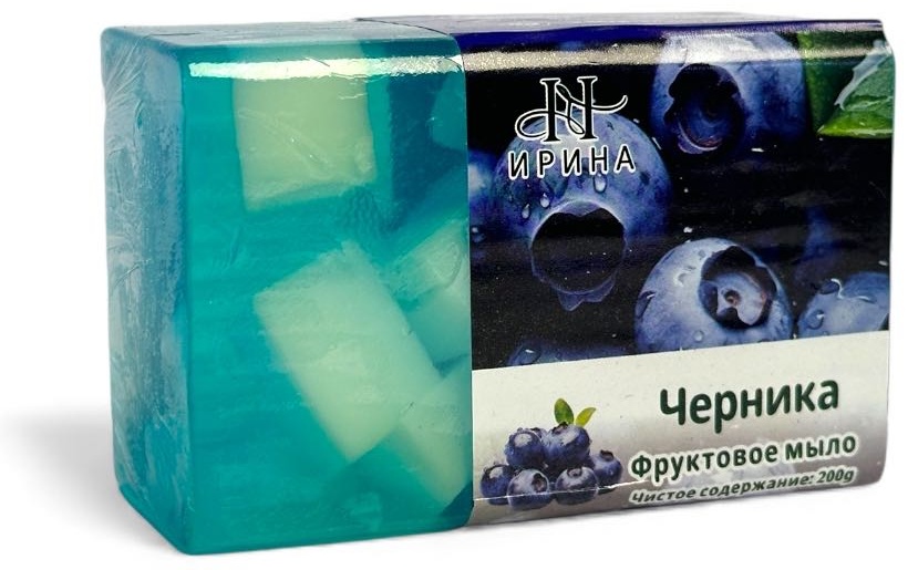 Кусковое мыло туалетное Ирина Fruits korai Черника 1 шт