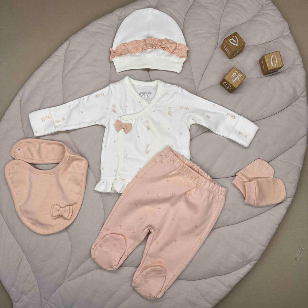 Комплект CICCIMBABY белый, персиковый
