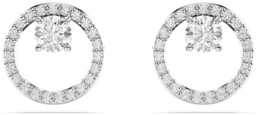Серьги Swarovski ювелирный сплав, кристаллы Swarovski