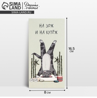 Дарим Красиво конверт для денег «На ЗОЖ и кутеж» 1 шт