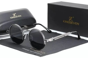 KINGSEVEN солнцезащитные очки круглые однотонные