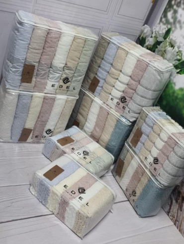 Полотенце Edel 70x140 см, хлопок, махровая ткань, 12 шт,