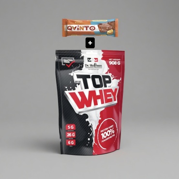 Протеин Dr.Hoffman Dr. Hoffman TOP WHEY+ батончикQVINTO cникерс 908 г 908 мл