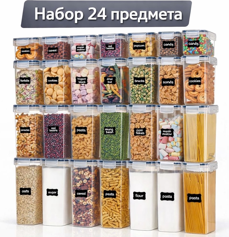 Набор контейнеров 30331686_034935362 24 шт, пластик