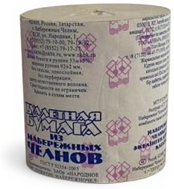 Набережные челны туалетная бумага 1-слойный 5 шт, смешанная целлюлоза